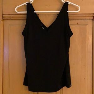 TALBOTS classic black sleeveless blouse.  Black size SP